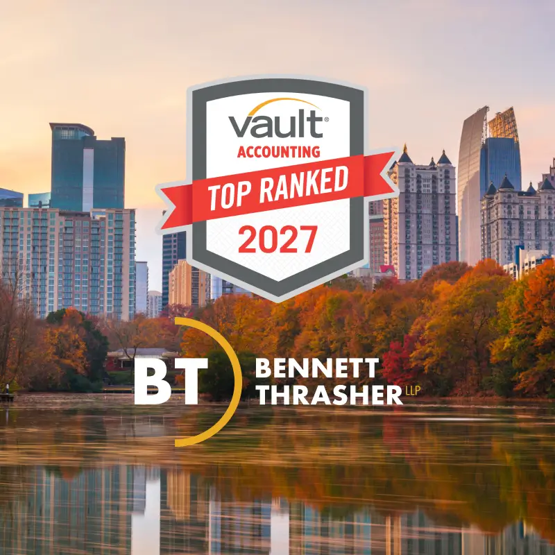 Bennet Thrasher named one of Vault's top accounting workplaces for 2027